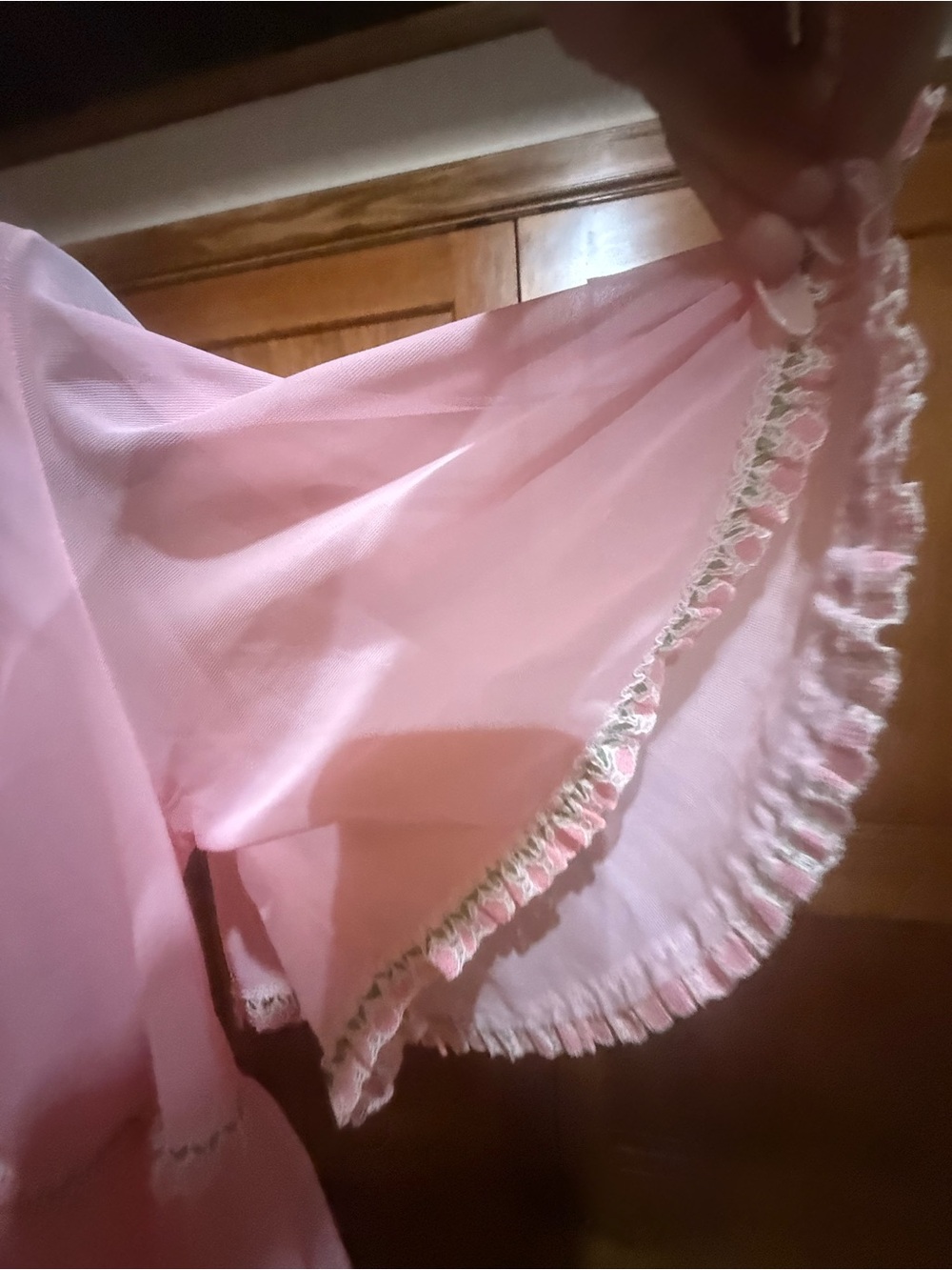 Vintage duster robe pink ties maxi - Picture 6 of 9